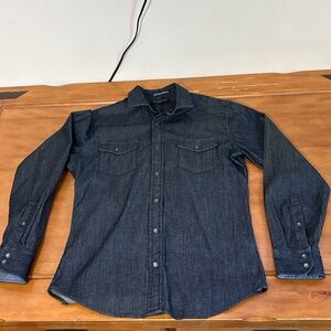Banana Republic Dark Blue Denim Shirt Size Small